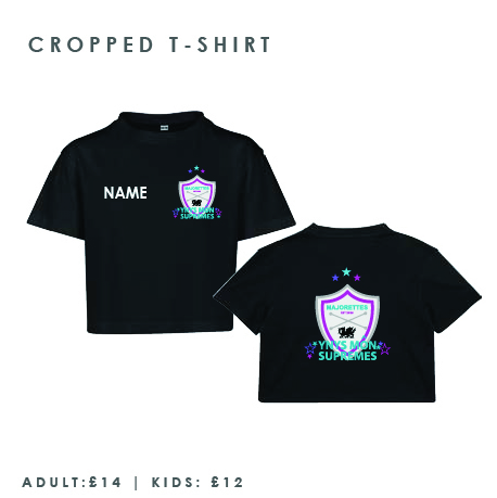 Ynys Mon Supremes Majorettes Cropped T-Shirt Kids