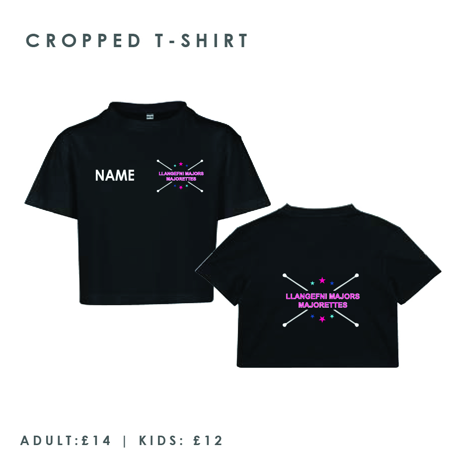Llangefni Majors Majorettes Cropped T-Shirt Kids