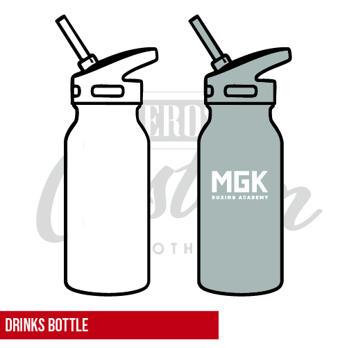 MGK Boxing Academy Stainless Steel Water Bottle With Straw 600ml