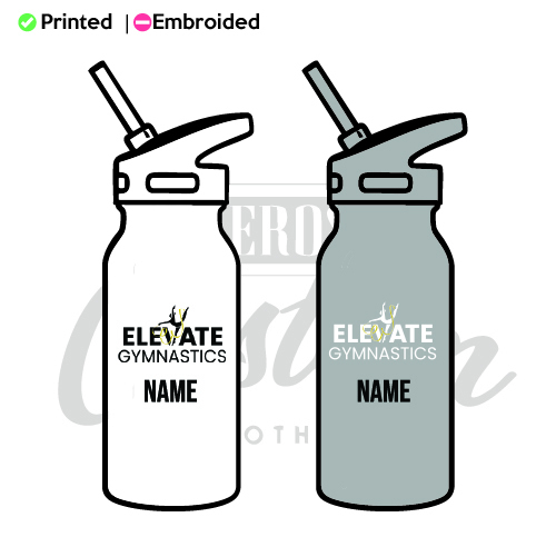 Elevate Gymnastics Stainless Steel Water Bottle With Straw 600ml