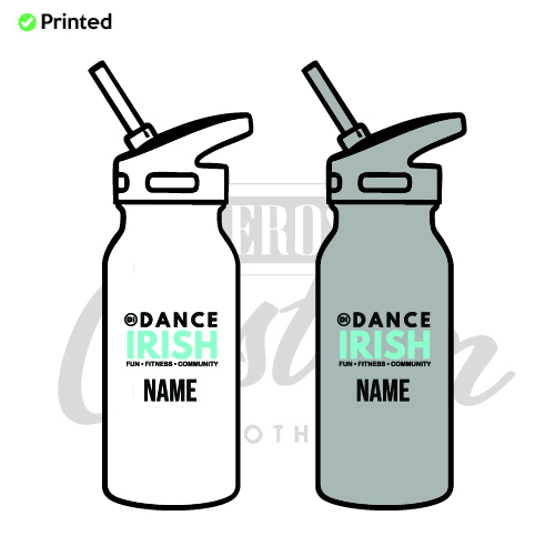 DanceIrish Stainless Steel Water Bottle With Straw 600ml