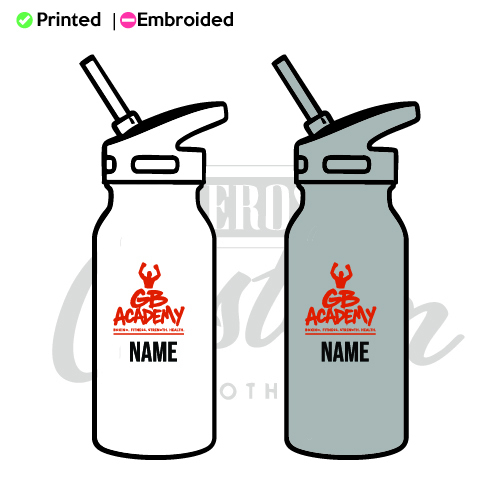 GB Academy Stainless Steel Water Bottle With Straw 600ml