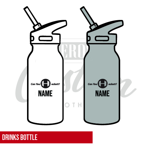 Can You Hackett ? Stainless Steel Water Bottle With Straw 600ml