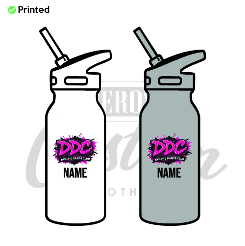 Dollys Dancers Stainless Steel Water Bottle With Straw 600ml