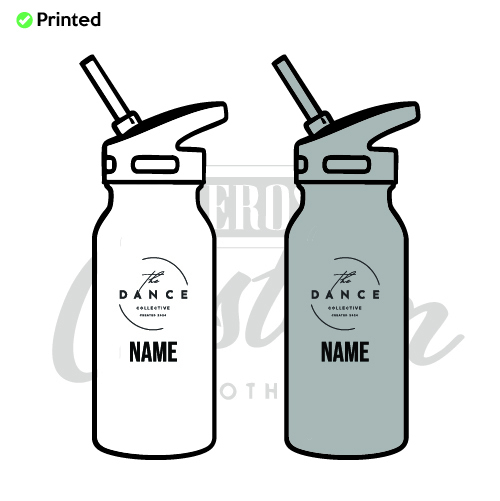 The Dance Collective Stainless Steel Water Bottle With Straw 600ml