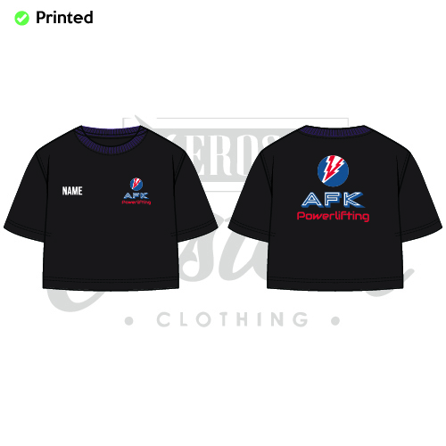 AFK Powerlifting  Adults Activewear Crop Top