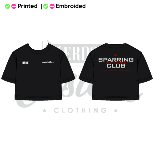 Evolution Martial Arts Academy Sparring Adult Cropped Boxy T-Shirt