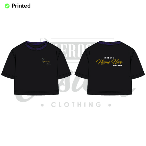 Titanium Artistic Roller Skating Academy Adult Cropped Boxy T-Shirt