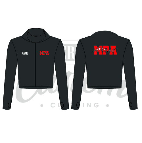 MPA Adults Long Sleeve Zip Crop Top