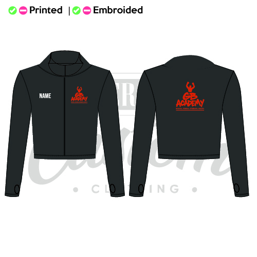 GB Academy Adults Long Sleeve Full Zip Crop Jacket