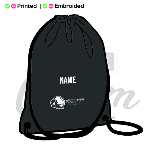 Embroided West Yorkshire Canoe Club Premium Gymsack