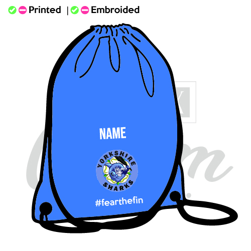 Yorkshire Sharks Dragonboat Club Premium Gymsack