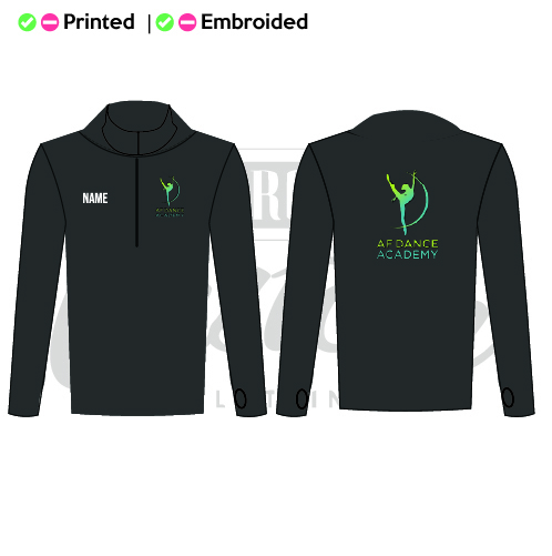 AF Dance Academy Cool Flex Long Half Zip Top Womens