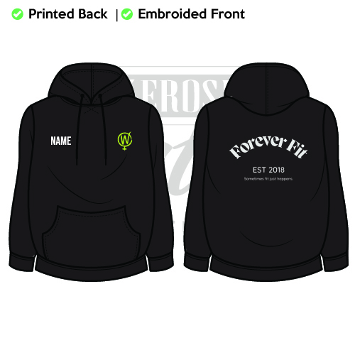W Fitness Unisex Adults College Hoodie