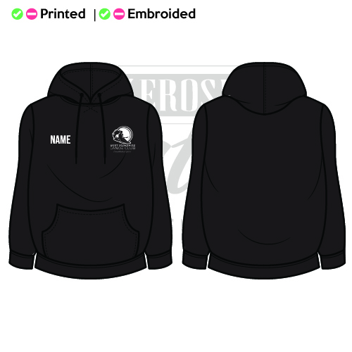 Embroided West Yorkshire Canoe Club Unisex Adults College Hoodie