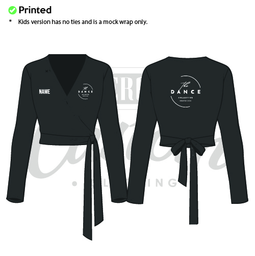 The Dance Collective Wrap Front Jersey Top Kids