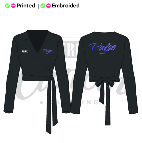 Pulse Dance  Adults Wrap Front Jersey Top