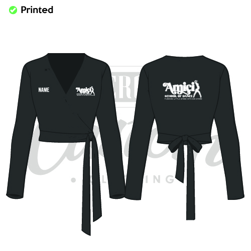 Amici School Of Dance Wrap Front Jersey Top Kids