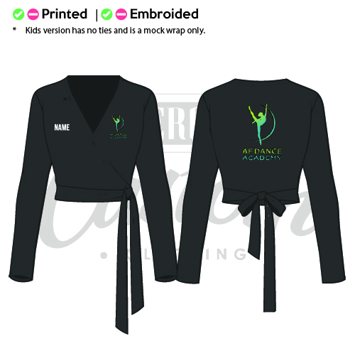 AF Dance Academy Wrap Front Jersey Top Kids