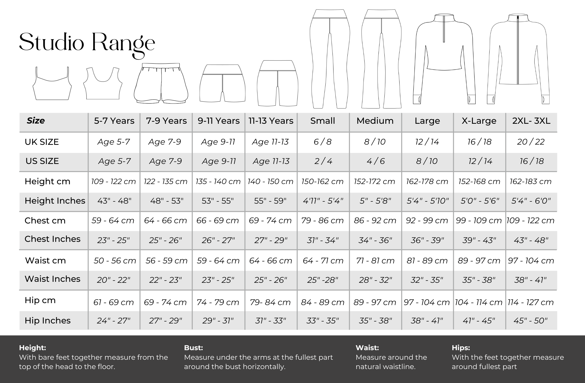 master_size_guides_silky_dancestudio_range_size_guides