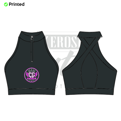 CG DANCE ACADEMY Mock Neck Zip Front Bra Kids