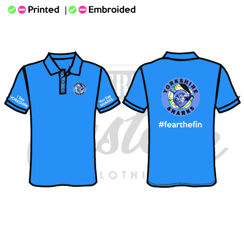 Yorkshire Sharks Dragonboat Club Adults Polo (Pro Polo)