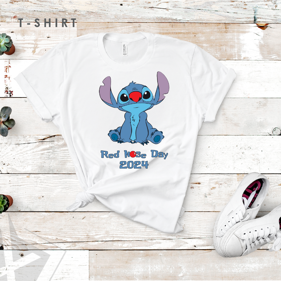 Red Nose Day STITCH T-shirt Adults