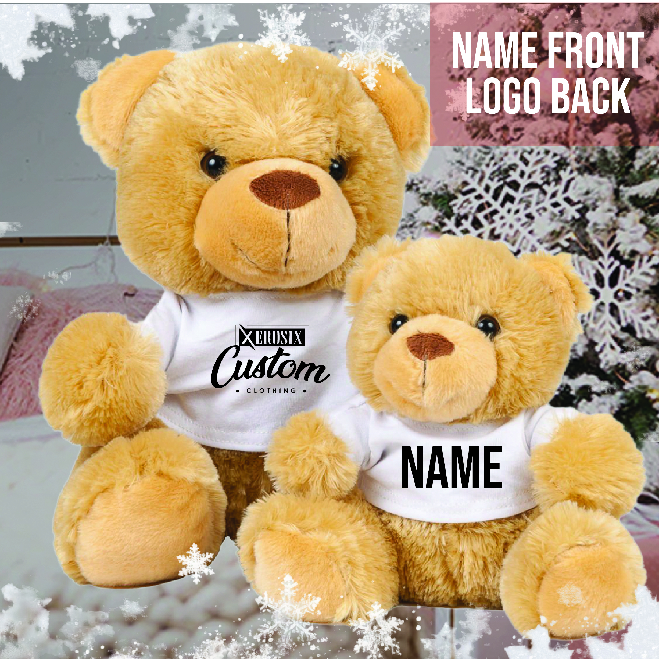 Christmas Club Shop Printed Teddy Bear 30cm
