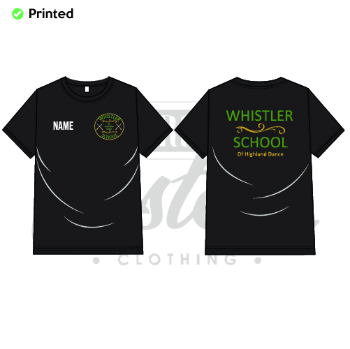 Whistler School of Highland Dance Unisex Adults Performance Tee