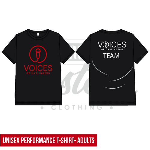 The Voices Group Unisex Adults Performance Tee (Team Members)