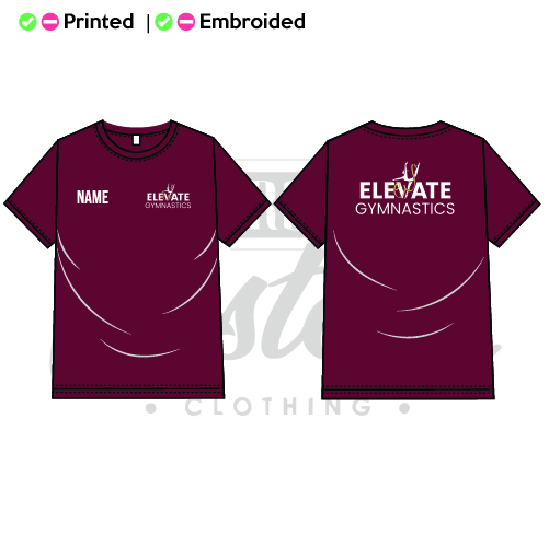 Elevate Gymnastics Unisex Adults Performance Tee