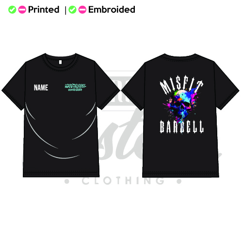 Misfit barbell strength  Unisex Adults Cotton Tee