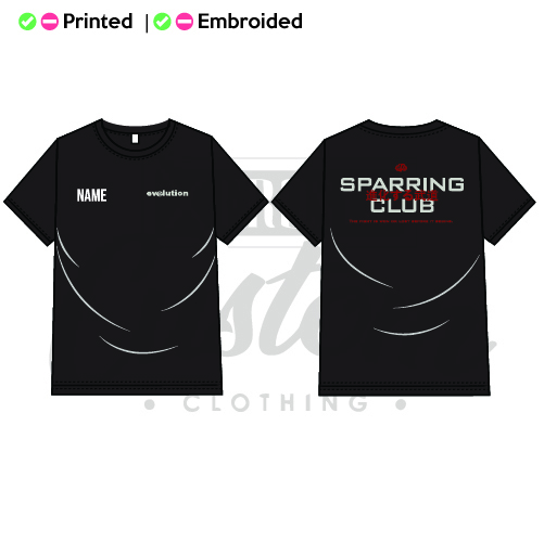 Evolution Martial Arts Academy Sparring Unisex Adults Performance Tee