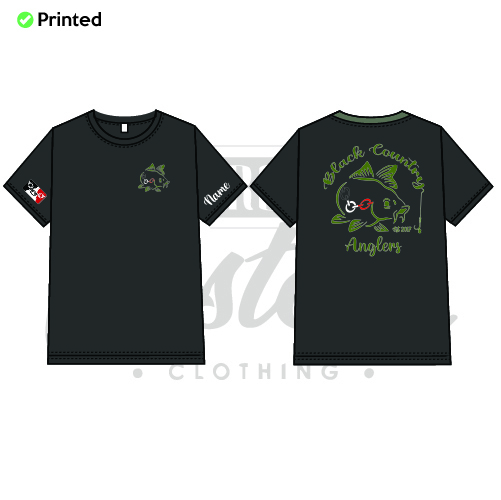 Black Country Anglers Unisex Adults Cotton Tee