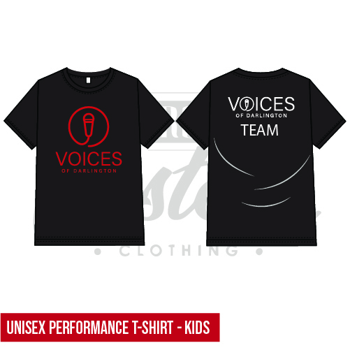 The Voices Group Unisex Kids Performance Tee (Team Members)