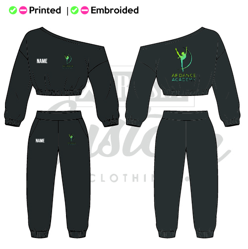 AF Dance Academy Adults Full Warm Up Sweat Set