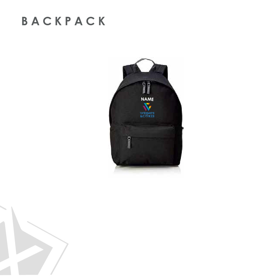 Weights & Cakes Back Pack