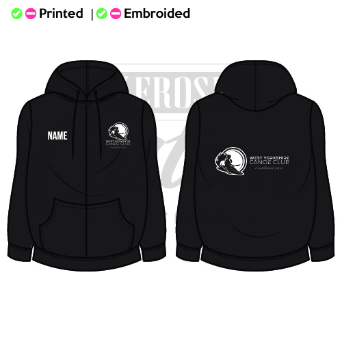 Embroided West Yorkshire Canoe Club Unisex Adults Zoodie