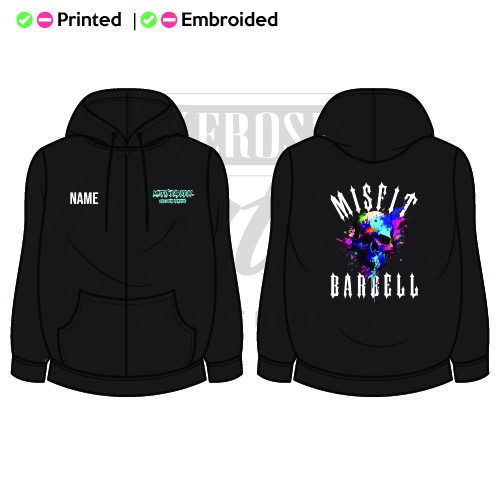 Misfit barbell strength  Unisex Adults Zoodie