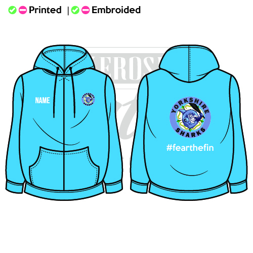 Yorkshire Sharks Dragonboat Club Unisex Kids Zoodie