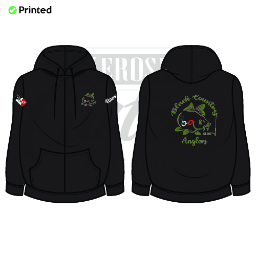 Black Country Anglers Unisex Adults Zoodie